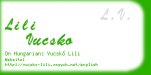 lili vucsko business card
